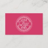 Voeg je Logo toe | Modern Black, White & Fuchsia Visitekaartje (Achterkant)