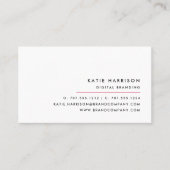 Voeg je Logo toe | Modern Black, White & Fuchsia Visitekaartje (Voorkant)