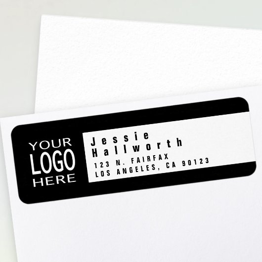 Voeg je Logo toe | Modern gestileerd retouradres Etiket