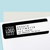 Voeg je Logo toe | Modern gestileerd retouradres Etiket