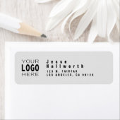 Voeg je Logo toe | Modern terugzendadres Etiket (Insitu)