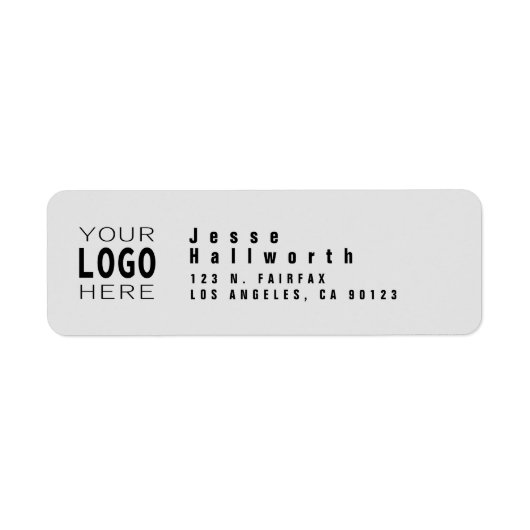 Voeg je Logo toe | Modern terugzendadres Etiket (Voorkant)