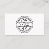 Voeg je Logo toe | Modern zwart-wit Visitekaartje (Achterkant)