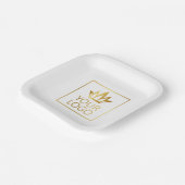 Voeg je Logo toe Papieren Bordje (Gebogen)