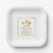 Voeg je Logo toe Papieren Bordje (Voorkant)