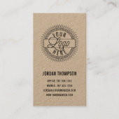 Voeg je Logo toe | Rustic Modern Kraft Visitekaartje (Voorkant)
