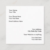 Voeg je Logo toe Vierkante Visitekaartje (Achterkant)