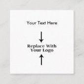 Voeg je Logo toe Vierkante Visitekaartje (Voorkant)