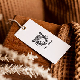 Voeg je Logo White Minimalist Hang Label toe