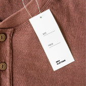 Voeg je Logo White Minimalist Hang Label toe Mini Visitekaartjes