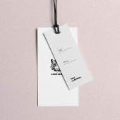 Voeg je Logo White Minimalist Hang Label toe Mini Visitekaartjes