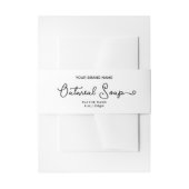 Voeg je logo zelfgemaakte zeepbuikbandlabel toe uitnodigingen wikkel (Voorkant Voorbeeld)