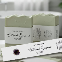 Voeg je logo zelfgemaakte zeepbuikbandlabel toe