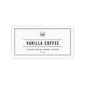 Voeg je Logo zwarte rand en regels toe Etiket (Voorkant)