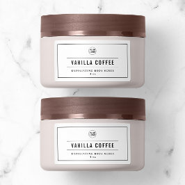 Voeg je Logo zwarte rand en regels toe Etiket