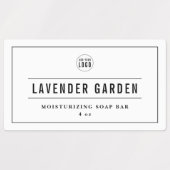 Voeg je Logo zwarte rand en regels toe Labels (Design 1)