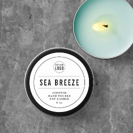 Voeg je Logo zwarte rand en regels toe Ronde Sticker