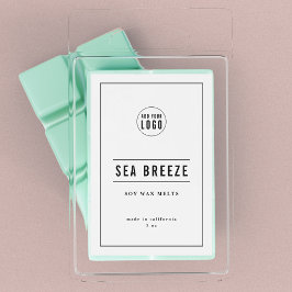 Voeg je Logo zwarte rand en regels toe Wijn Etiket