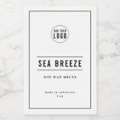 Voeg je Logo zwarte rand en regels toe Wijn Etiket (Enkel label)