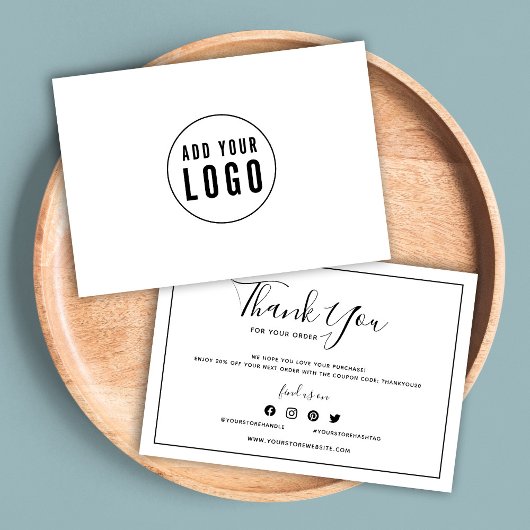 Voeg je Logo zwarte rand en witte dank toe