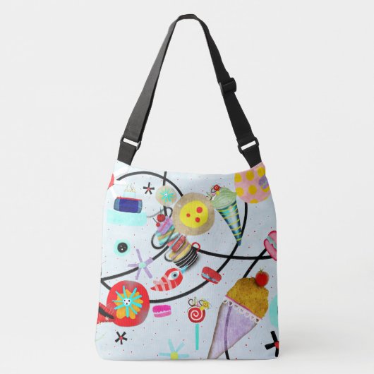 voeg je monogram achterin toe crossbody tas (Voorkant)