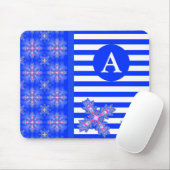 Voeg je Monogram Artdeco-bloemen toe in Retrostijl Muismat (Met muis)