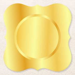 Voeg je Monogram tekst Faux Gold Metallic look toe Kartonnen Onderzetters