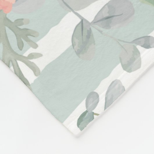 Voeg je Monogram toe | Alicia Roos Stripe Pattern Fleece Deken (Hoek)