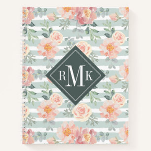 Voeg je Monogram toe   Alicia Roos Stripe Pattern Notitieboek