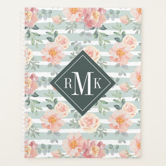 Voeg je Monogram toe | Alicia Roos Stripe Pattern Planner (Voorkant)