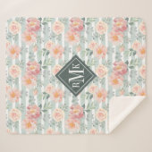 Voeg je Monogram toe | Alicia Roos Stripe Pattern Sherpa Deken (Voorkant (horizontaal))