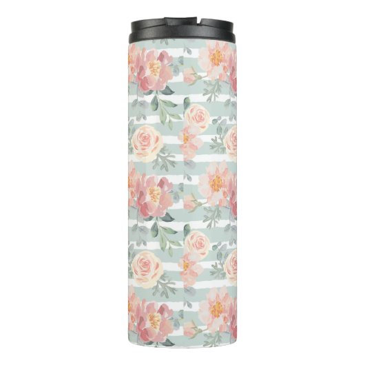 Voeg je Monogram toe | Alicia Roos Stripe Pattern Thermosbeker (Achterkant)