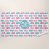 Voeg je Monogram toe |  anananaspatroon Strandlaken (Voorkant)