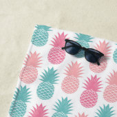 Voeg je Monogram toe |  anananaspatroon Strandlaken (In situ)