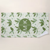 Voeg je Monogram toe |Banaanleder met driehoeken Strandlaken (Voorkant)