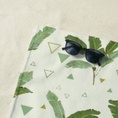 Voeg je Monogram toe |Banaanleder met driehoeken Strandlaken (In situ)