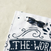 Voeg je Monogram toe | De wereld is groot - ga ver Strandlaken (In situ)