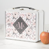 Voeg je Monogram toe | Klassiek roze en grijs patr (In situ)