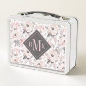 Voeg je Monogram toe | Klassiek roze en grijs patr (Achterkant)