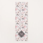 Voeg je Monogram toe | Klassiek roze en grijs patr Yogamat (Voorkant)