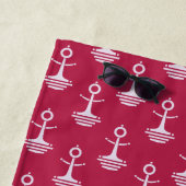 Voeg je Monogram toe | Modern Anchors Pattern Strandlaken (In situ)
