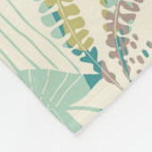 Voeg je Monogram toe | Modern Floral Pattern Fleece Deken (Hoek)