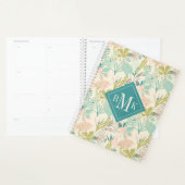 Voeg je Monogram toe | Modern Floral Pattern Planner (Display)