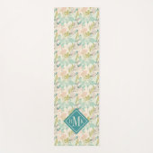 Voeg je Monogram toe | Modern Floral Pattern Yogamat (Voorkant)