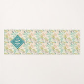 Voeg je Monogram toe | Modern Floral Pattern Yogamat (Voorkant (horizontaal))