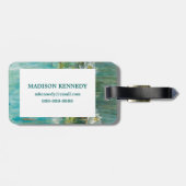 Voeg je Monogram toe | Water Lily Pond Bagagelabel (Achterkant horizontaal)