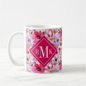Voeg je Monogram toe | Waterverf Floral Koffiemok (Links)