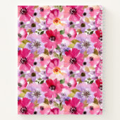 Voeg je Monogram toe | Waterverf Floral Notitieboek (Achterkant)