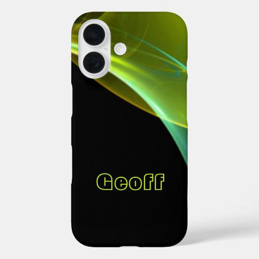 Voeg je naam droomgroen geel abstracte veeg toe Case-Mate iPhone case (Achterkant)