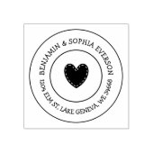 Voeg je naam en adres toe rubberstempel (Afrduk)